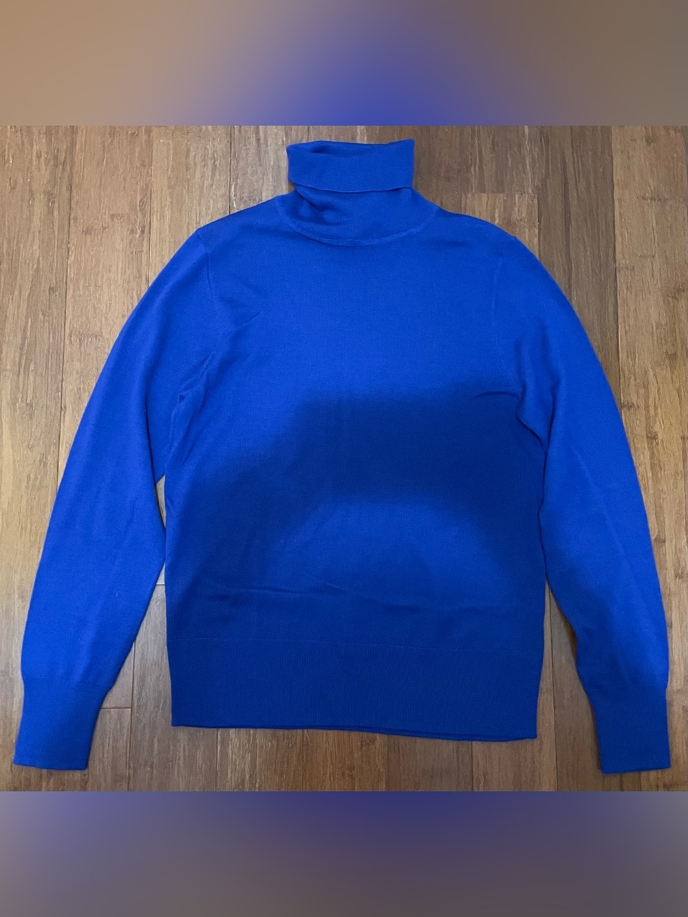 J Crew Sweater NWT Womens Blue Wool Blend Turtleneck M/L Lightweight